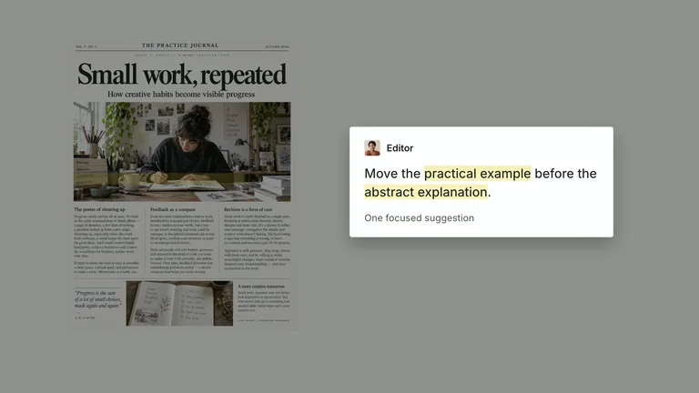 CreatorMotion · Comment Emphasis result preview