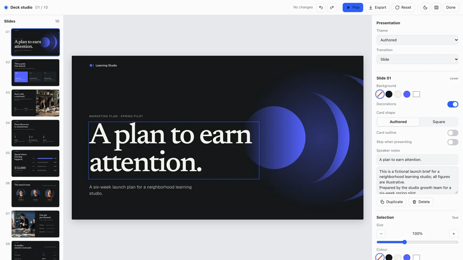 Cobalt Serif Marketing Deck result preview 2