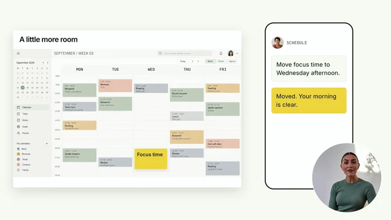 CreatorMotion · Calendar Reschedule result preview