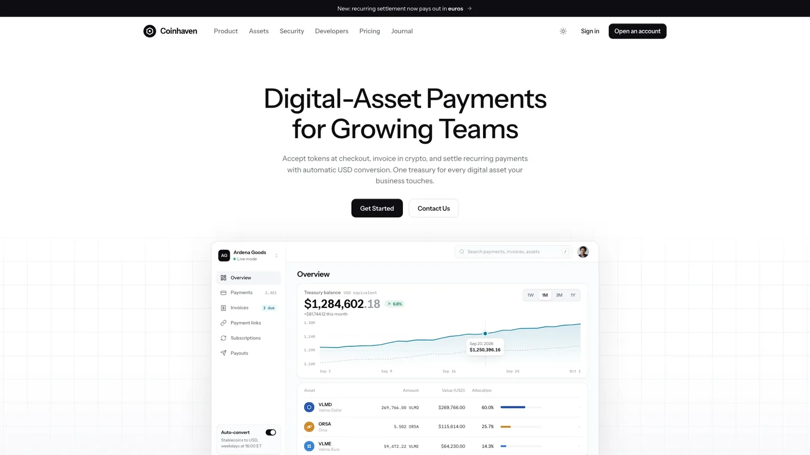 Coinhaven Crypto Landing result preview
