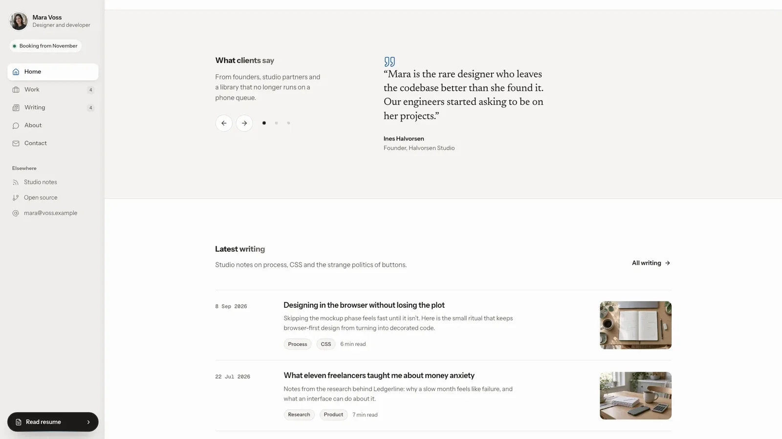 Inkwell Portfolio result preview 2