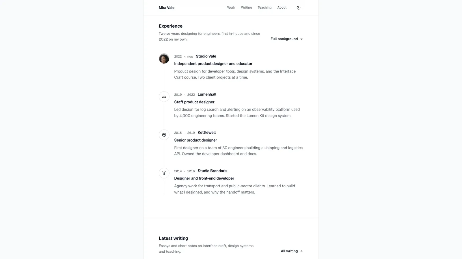 Editorial Dev Portfolio result preview 2