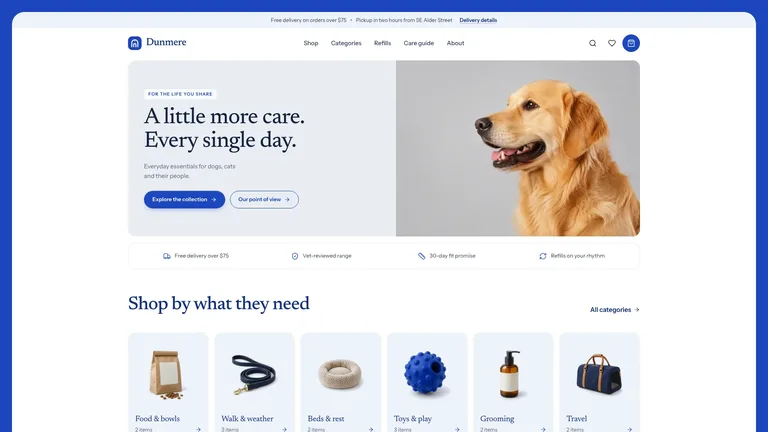 Royal Blue Pet Store result preview