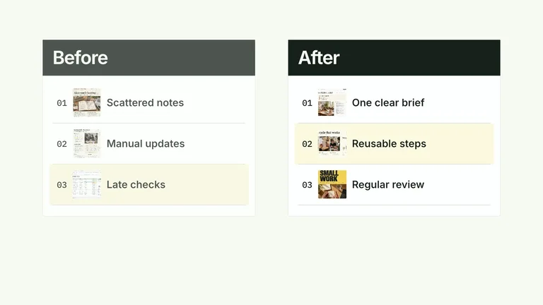 CreatorMotion · Row Focus Cards result preview