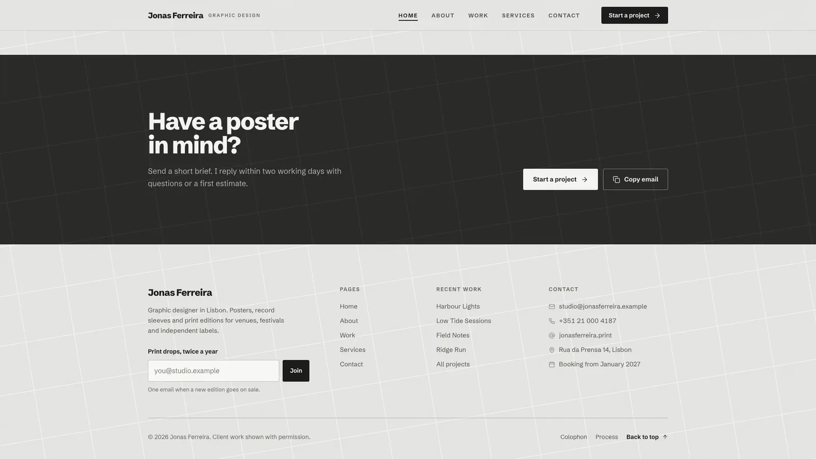 Mono Designer Portfolio result preview 2