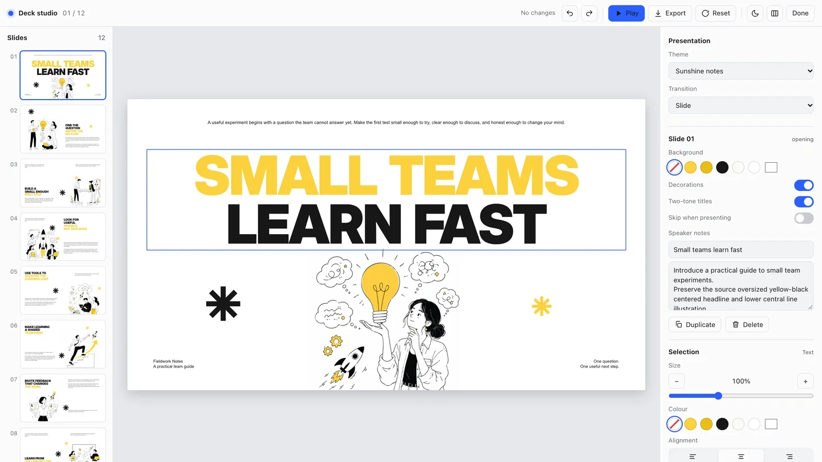 Yellow Sketchnote Deck result preview 2
