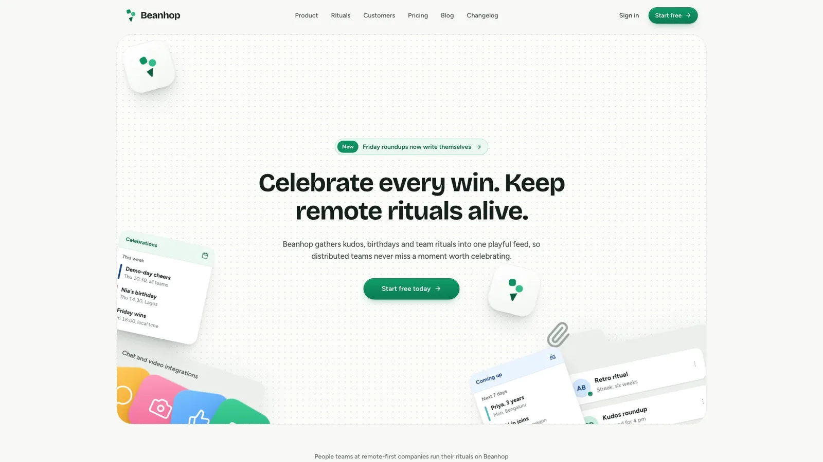 Confetti Marketing Landing result preview