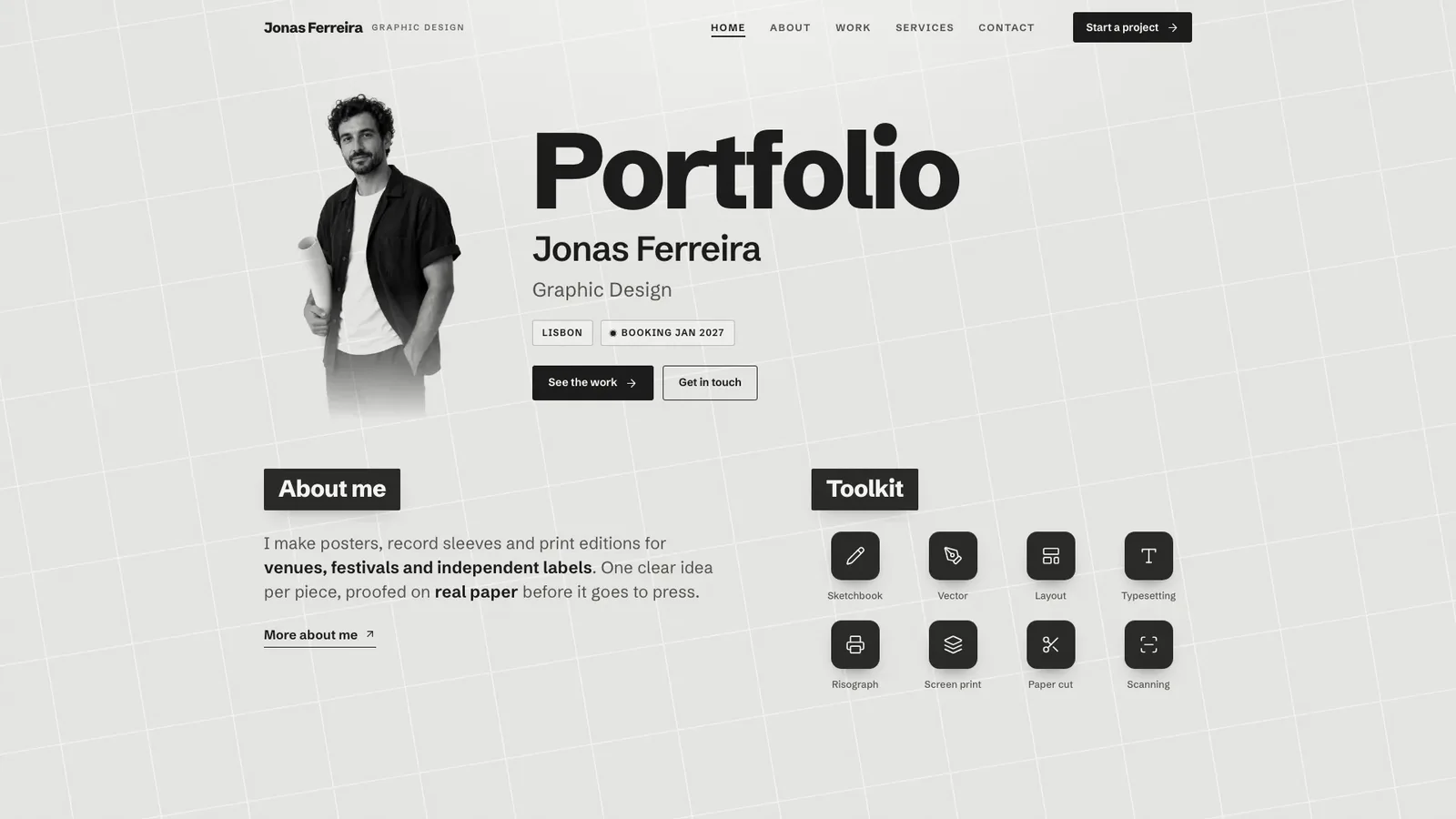 Mono Designer Portfolio result preview