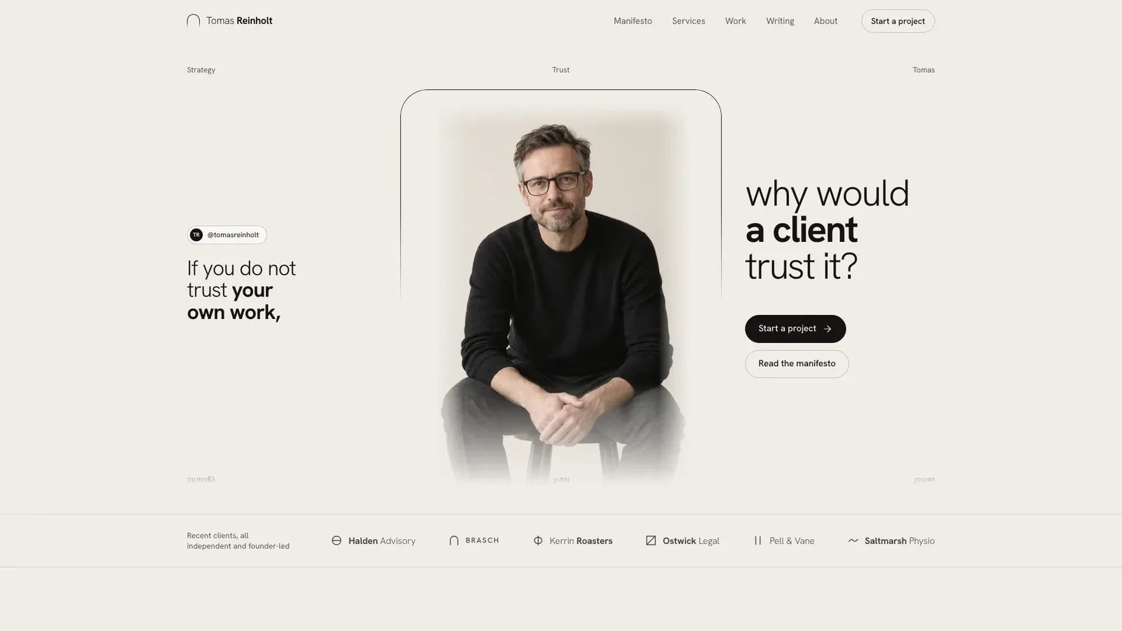 Editorial Personal Brand Landing result preview