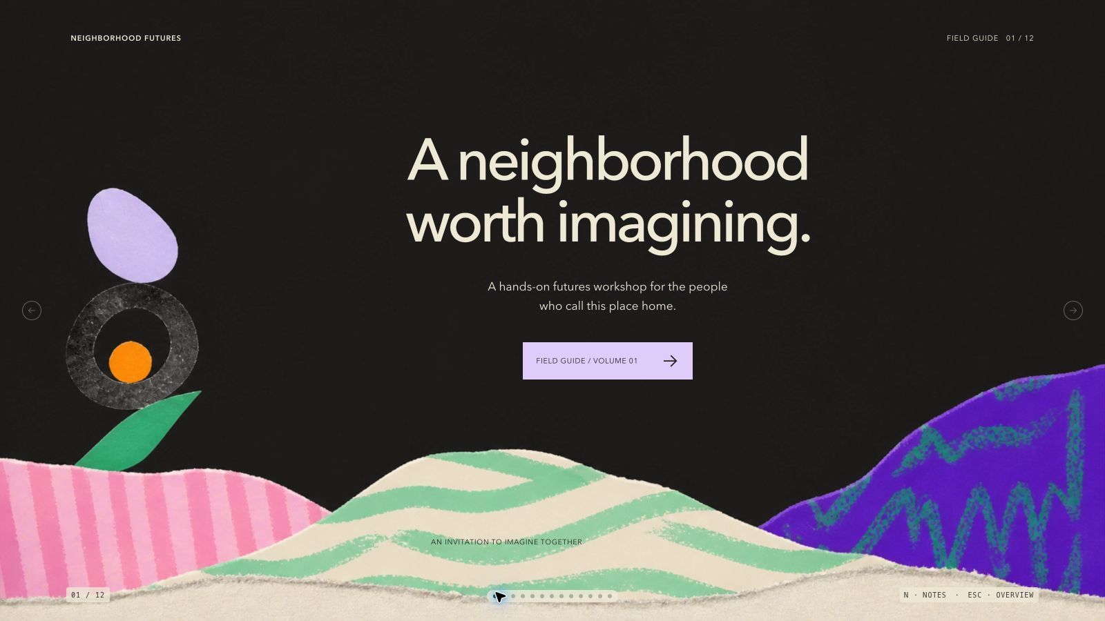 The opening page