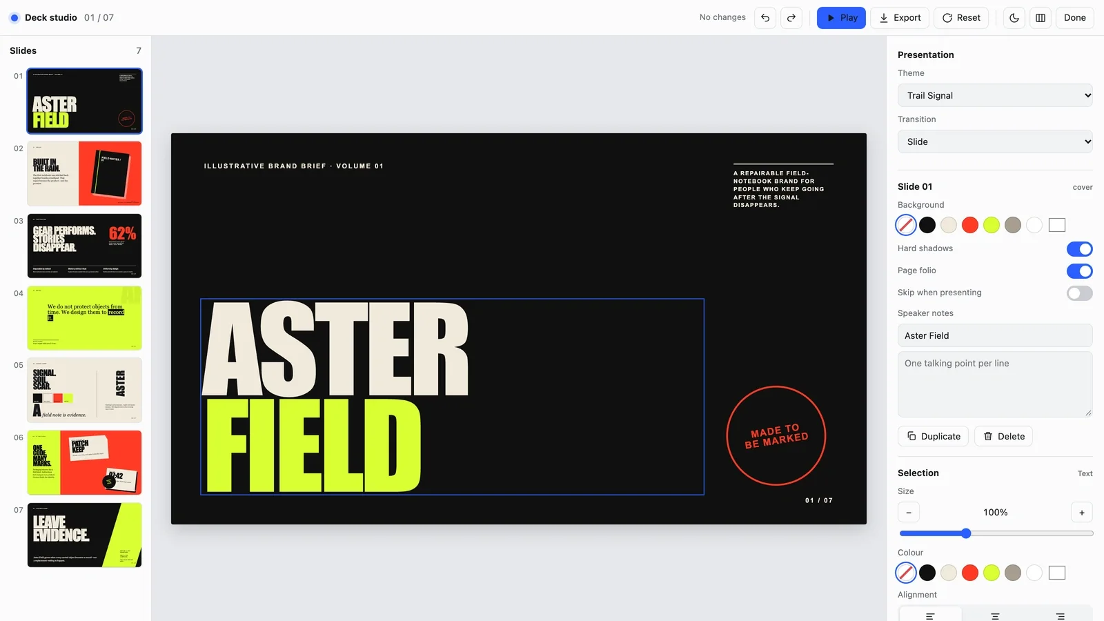 Brand Story Deck result preview 2
