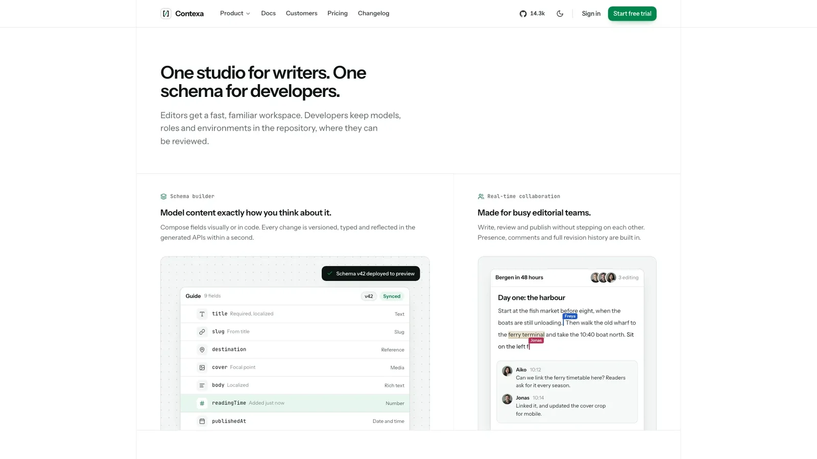 Contexa CMS Landing result preview 2