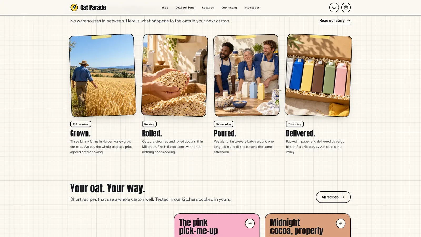 Grid-Paper Beverage Brand Site result preview 2