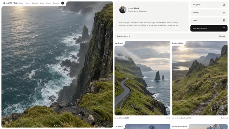 Split Frame Portfolio result preview